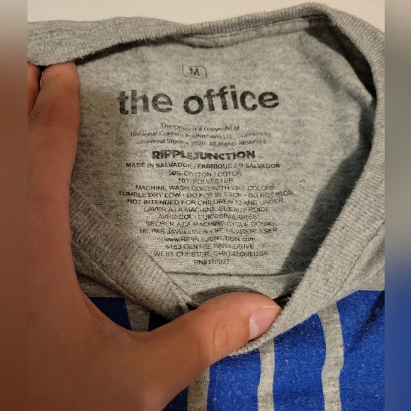the Office Dunder Mifflin Paper Company Logo Grey Long Sleeve T shirt - Picture 3 of 6
